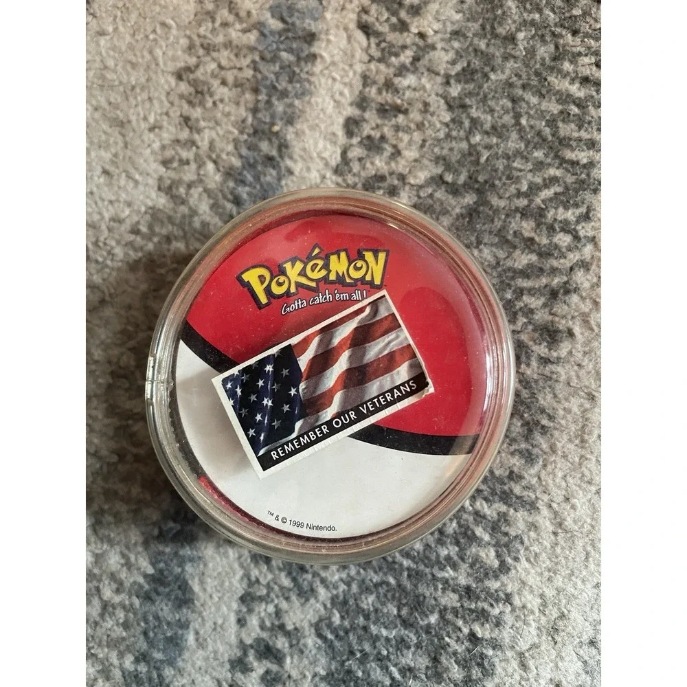 Pokemon Rummy Card Game Round Playing Cards And Case 1999 Vintage Collector's